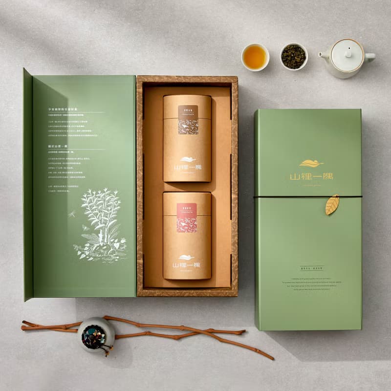 【精緻禮盒】自然農法 | 茶葉禮盒 雙茶罐、附提袋無使用農藥化肥