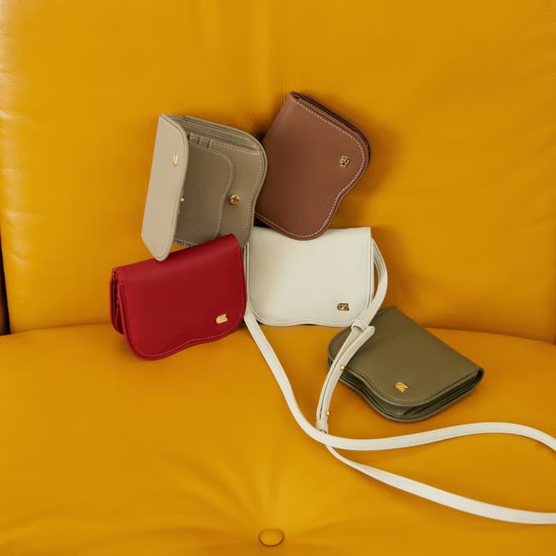 Wave wallet in Olive green