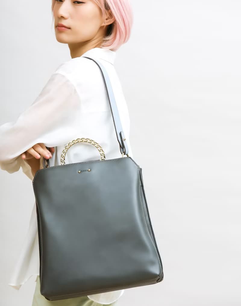 母親節禮物 上班族 素皮革包 Mila 單肩/上肩袋/手挽袋 炭灰色