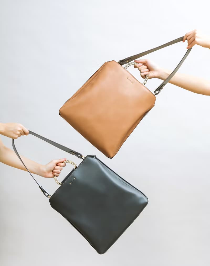 母親節禮物 上班族 素皮革包 Mila 單肩/上肩袋/手挽袋 炭灰色