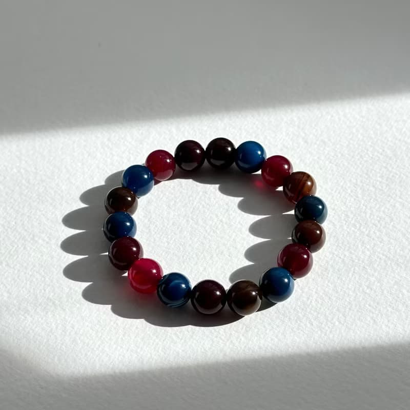 彩虎眼石純珠手鏈