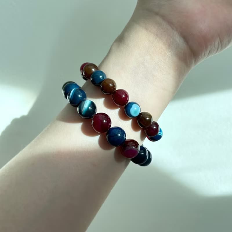 彩虎眼石純珠手鏈