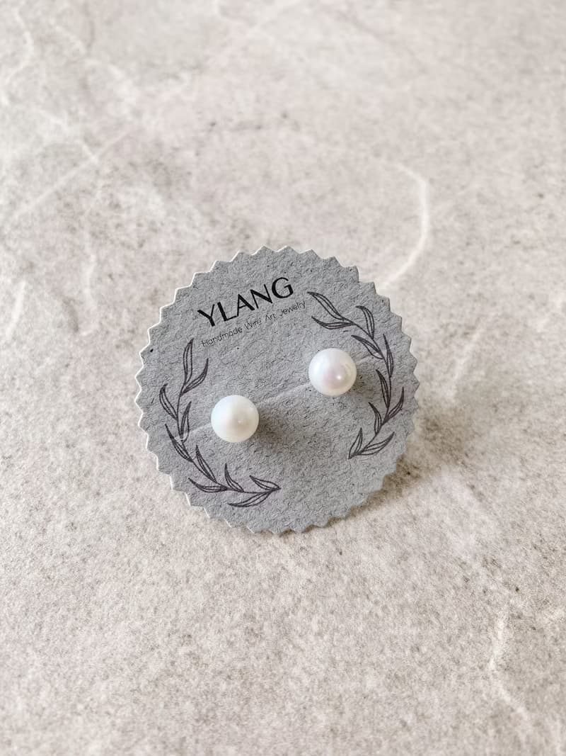 YLANG【少女的珍珠耳環】天然珍珠耳環  無痛耳夾 or 醫療鋼耳針