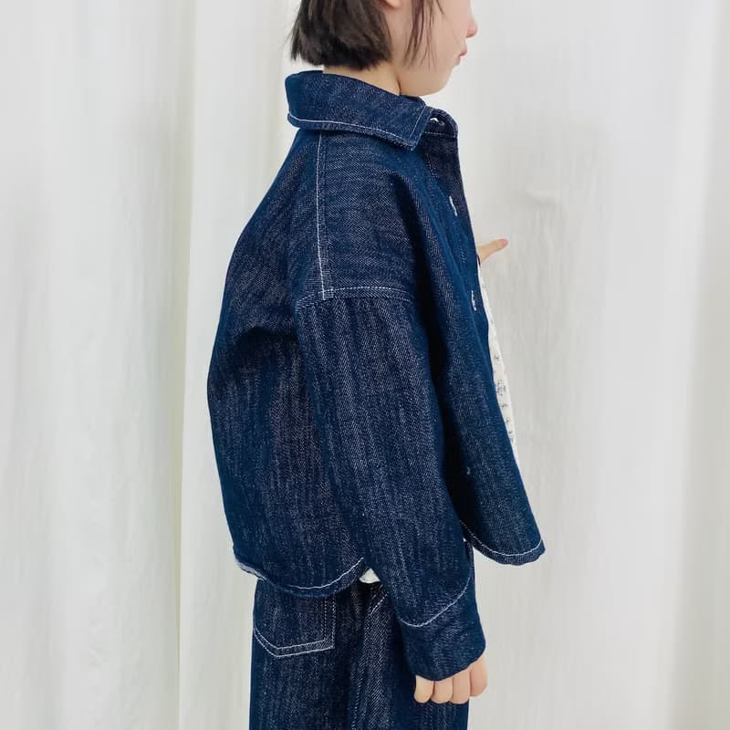 深藍牛仔外套 / 丹寧 棉 童裝