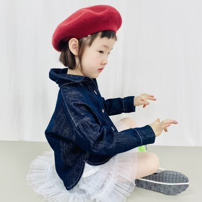 深藍牛仔外套 / 丹寧 棉 童裝