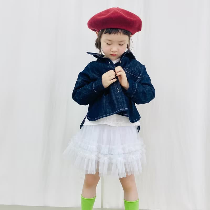 深藍牛仔外套 / 丹寧 棉 童裝