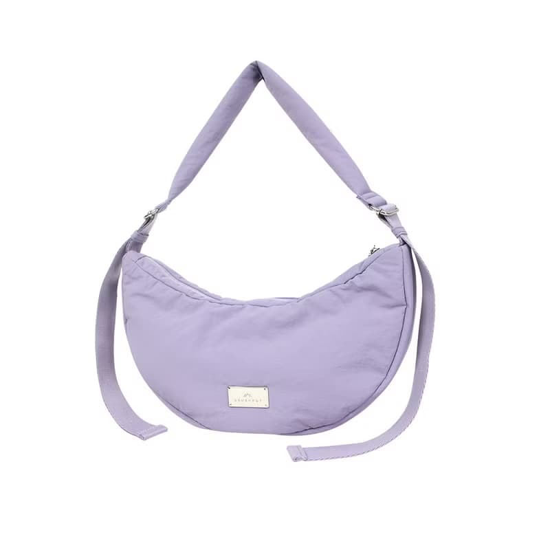 【DOUGHNUT】防潑水 手提/肩背/斜背 3用 小澎澎半月包-淺紫 SE