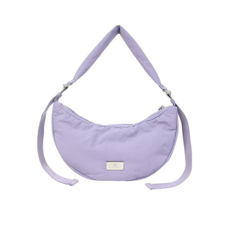 【DOUGHNUT】防潑水 手提/肩背/斜背 3用 小澎澎半月包-淺紫 SE