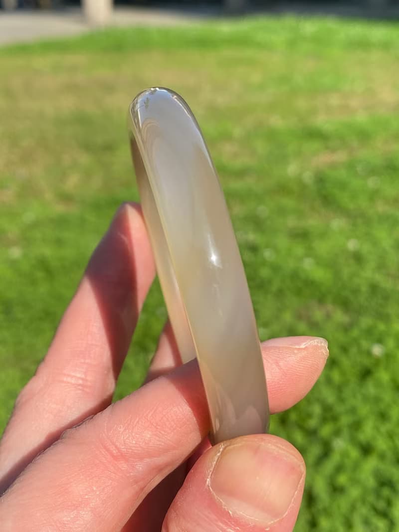 天然香檳色瑪瑙手鐲56