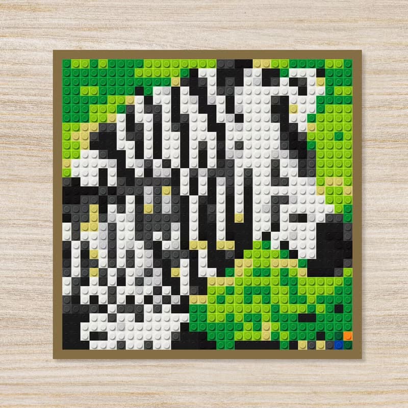 【動物系列 • 斑馬】DIY套組禮物 - 中型尺寸積木拼圖