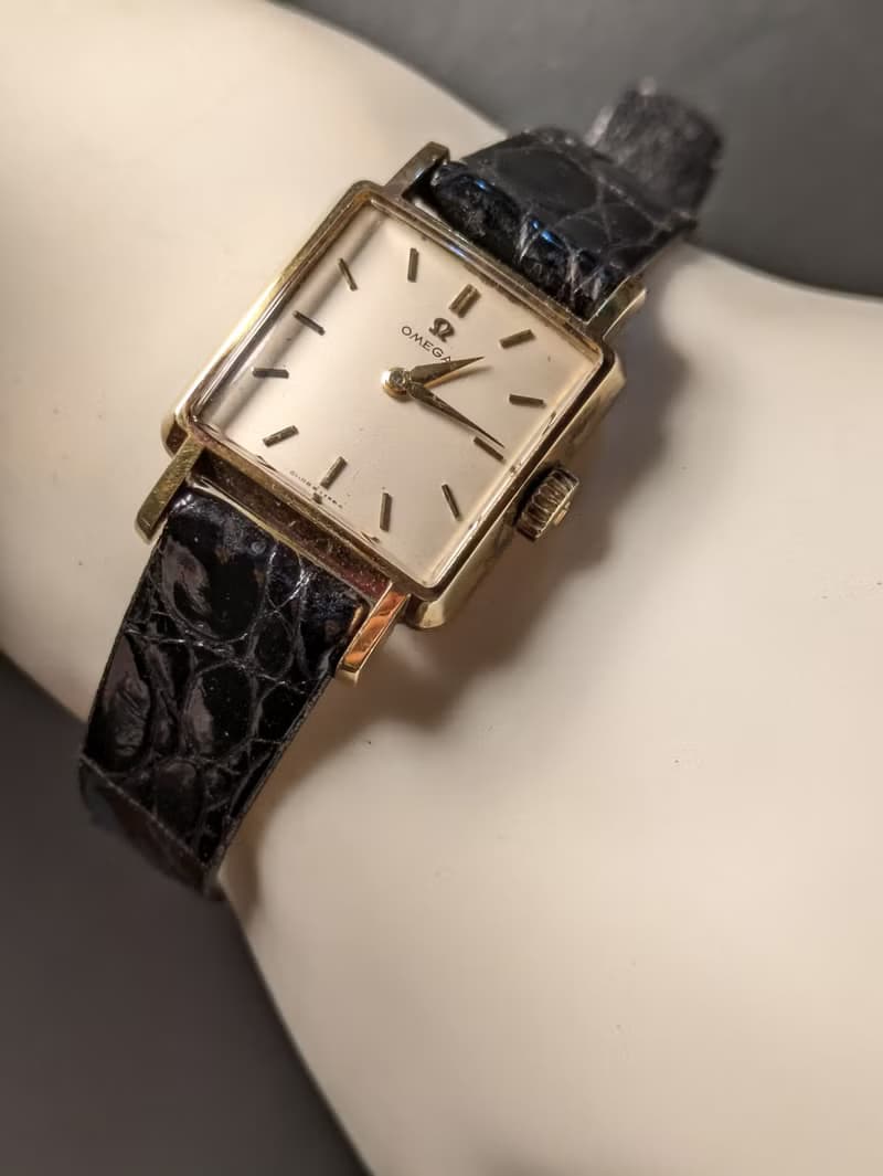 Omega 稀有手上鍊機械錶 方形古董錶 vintage watch