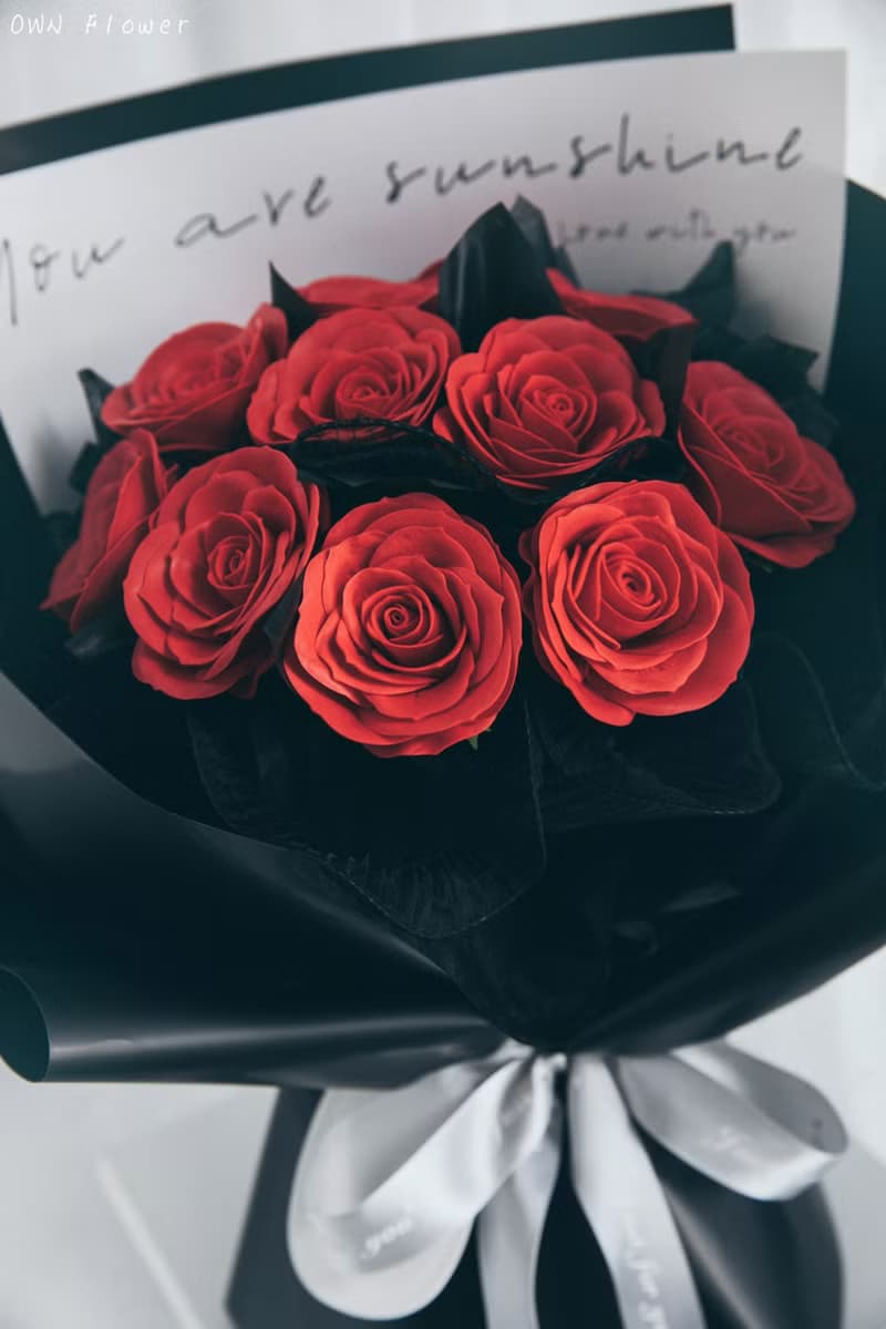 紅玫瑰花束/香皂花花束/生日花束/情人節花束/告白花束/女友花束