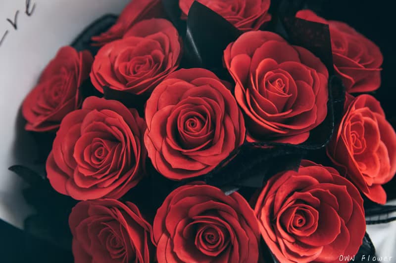 紅玫瑰花束/香皂花花束/生日花束/情人節花束/告白花束/女友花束