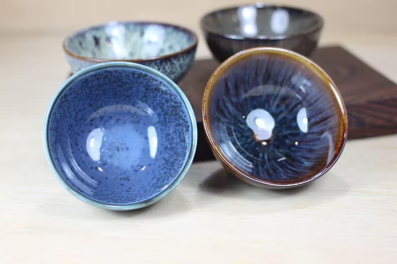 【送禮好物】彩虹六色 天目圓滿茶杯組 鶯歌名家葉敏祥作品