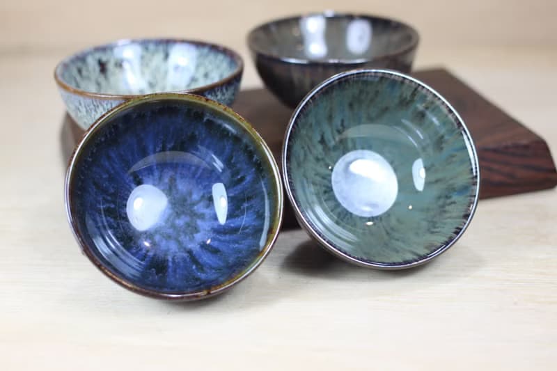 【送禮好物】彩虹六色 天目圓滿茶杯組 鶯歌名家葉敏祥作品