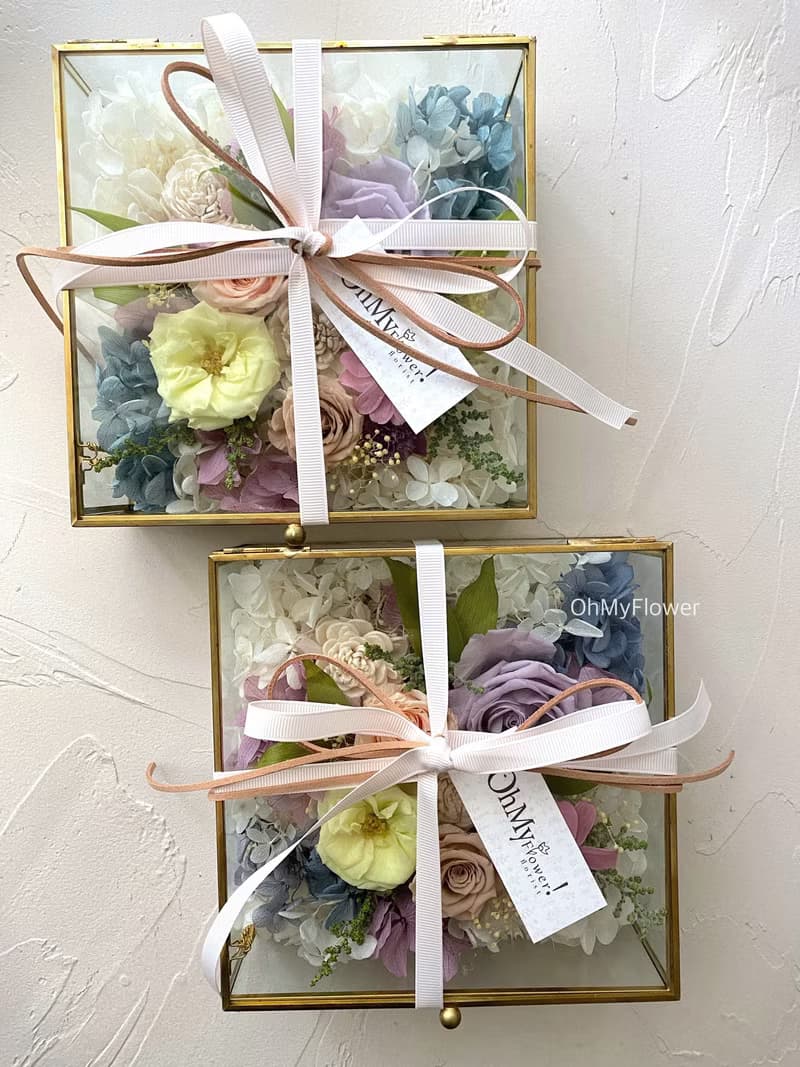 莫內花園 玻璃花盒 珠寶盒 永生花 不凋花 生日 告白 情人節