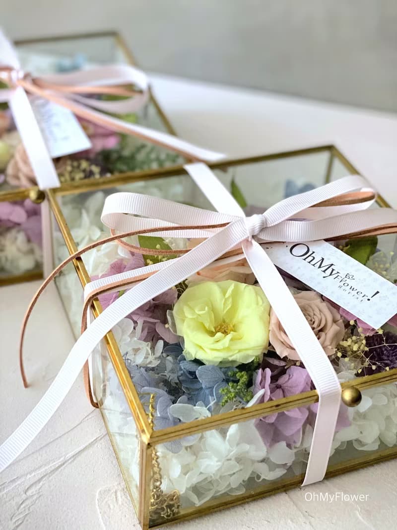 莫內花園 玻璃花盒 珠寶盒 永生花 不凋花 生日 告白 情人節