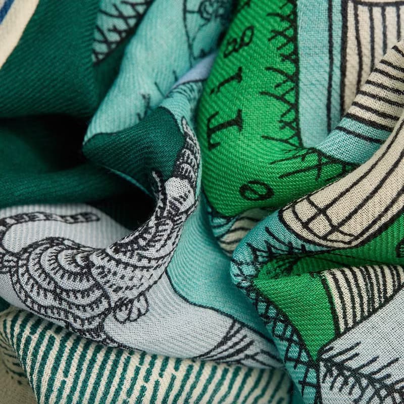 【INOUI EDITIONS】EDITIONS 羊毛圍巾70 - 翠綠