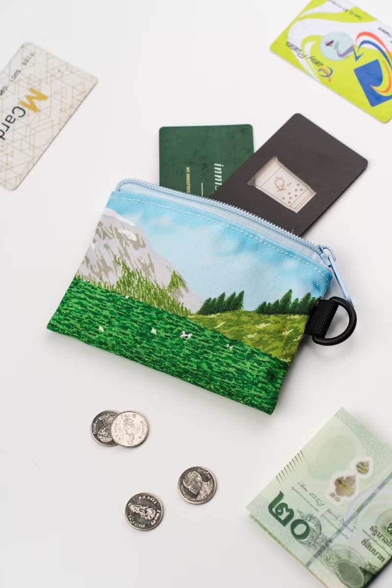 WALKING STITCH : COIN POUCH SKY-MOUNTAIN