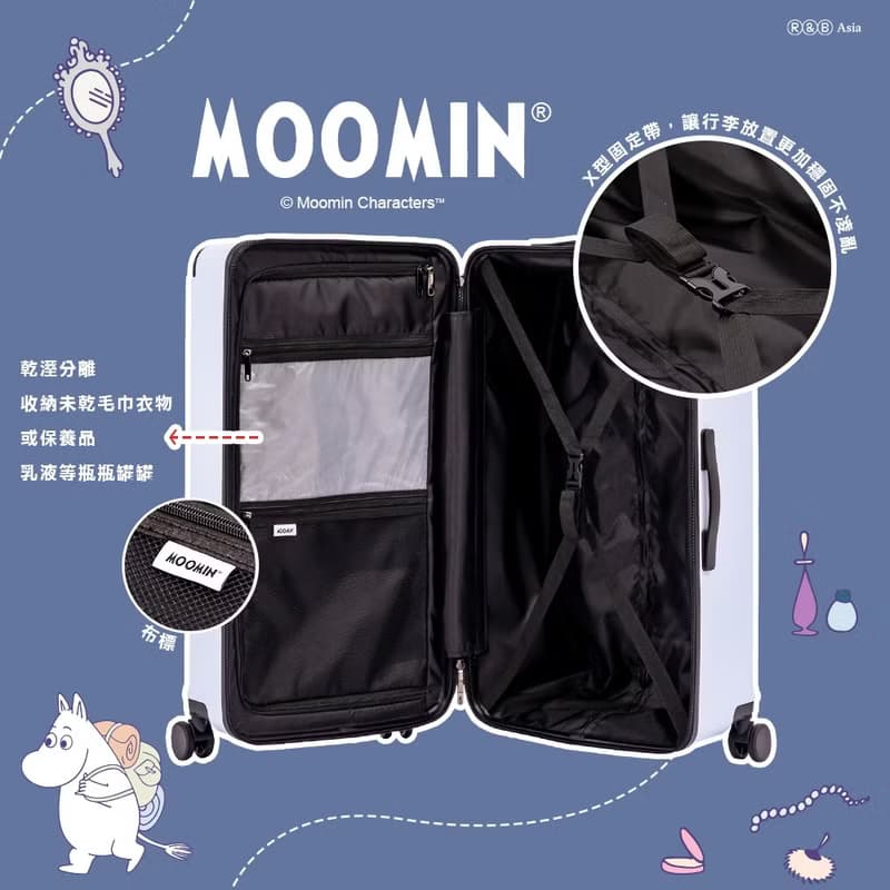 【Moomin嚕嚕米姆明】28吋胖胖行李箱 旅行箱 拉桿箱(2年保固)