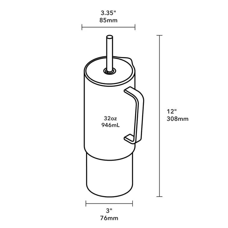 MiiR 雙層真空 保溫 保冰 大容量 全天 吸管杯 32oz/946mL 經典黑