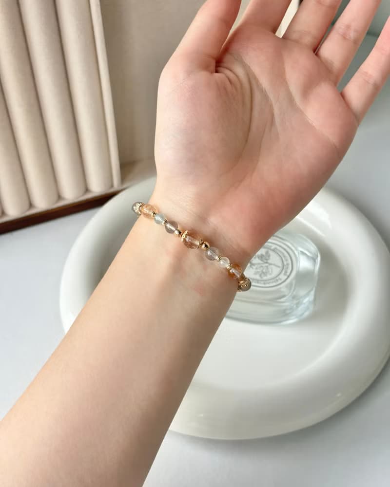 /光染小徑/財運 貴人阿魯沙 拉長石 海藍寶 閃靈膠花金骨幹灰瑪瑙