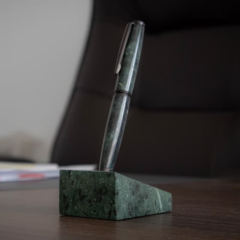 地震碎板再生 | MIT蛇紋石工藝筆 大理石 送禮
