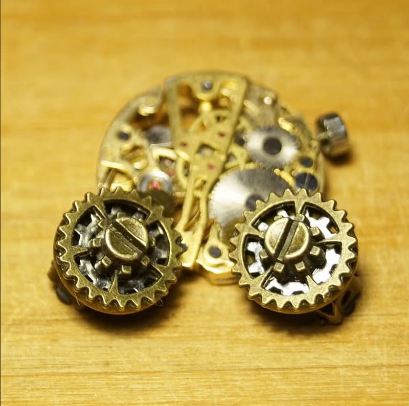 蒸汽朋克 禮物 古銅色 復古齒輪 手工飾品 耳飾耳夾