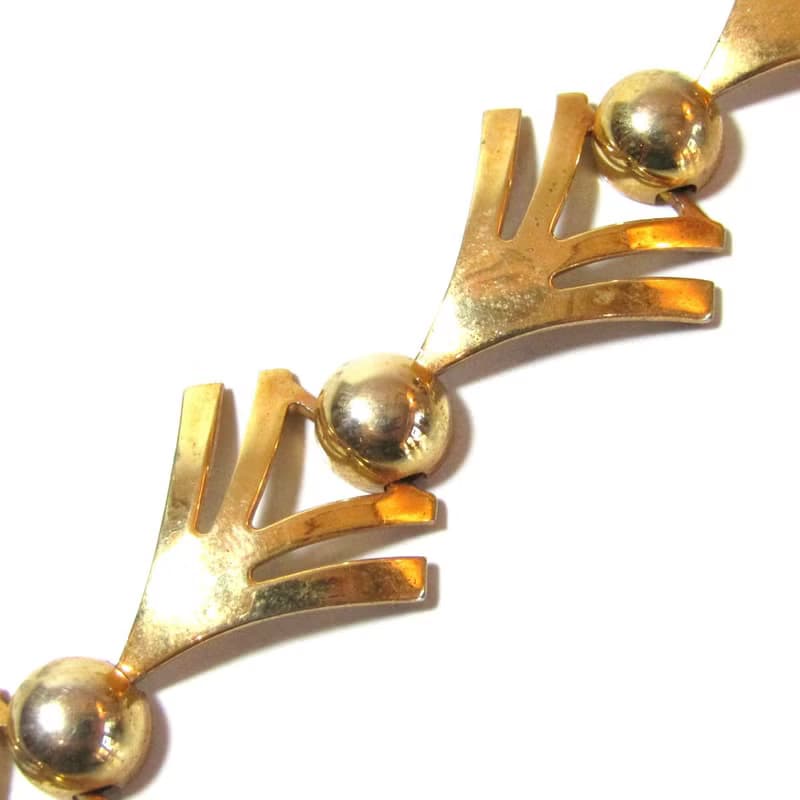 1960年代 ヴィンテージ ゴールド デザイン ブレスレット