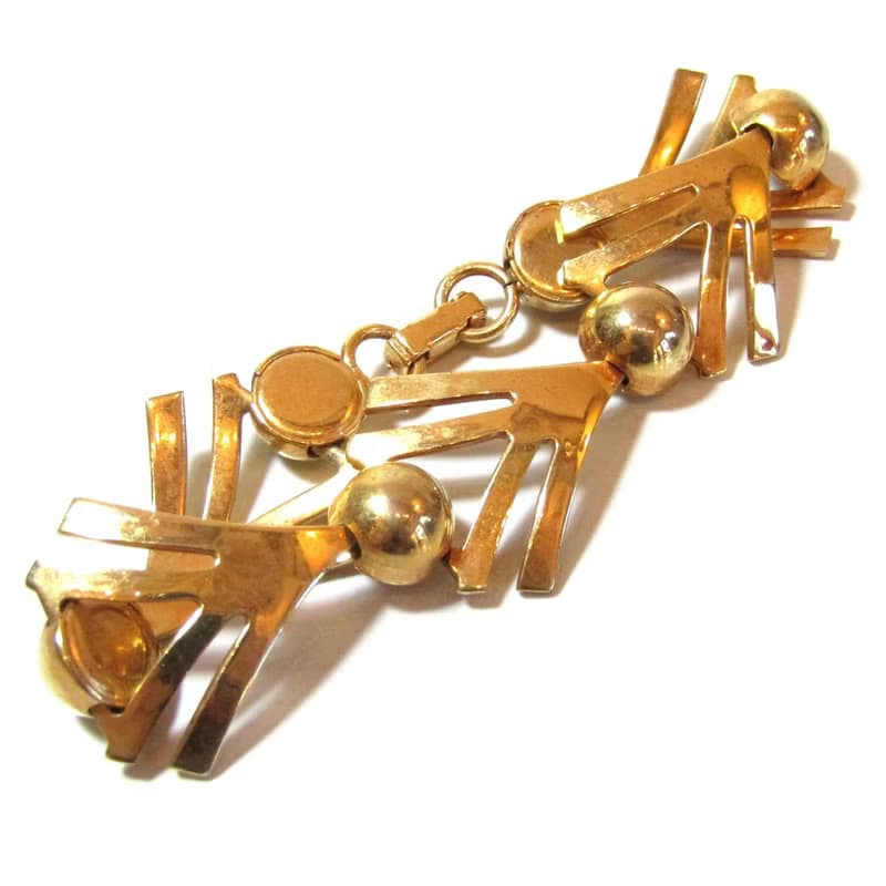 1960年代 ヴィンテージ ゴールド デザイン ブレスレット