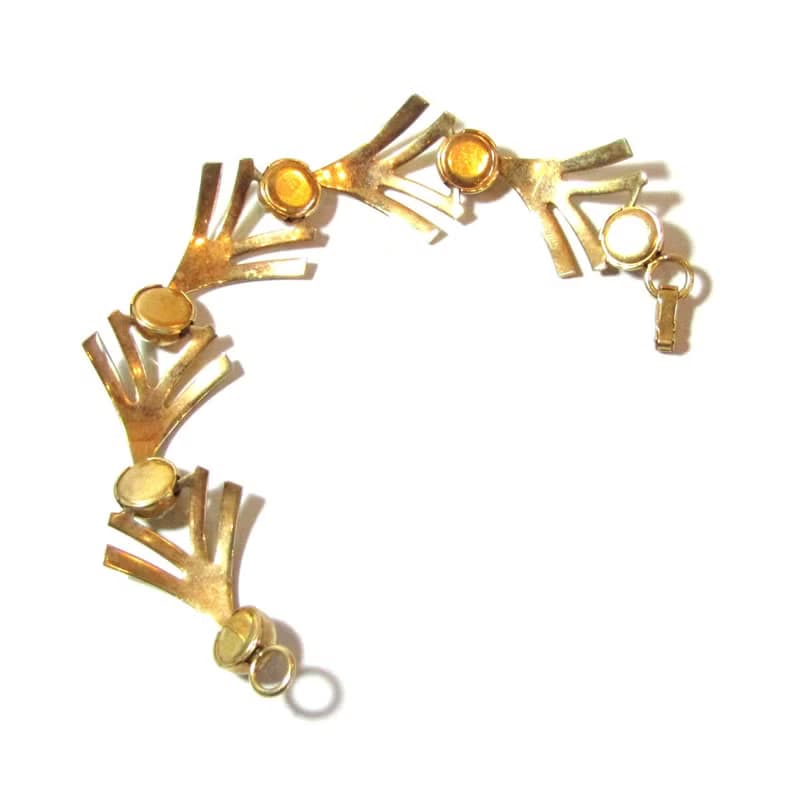 1960年代 ヴィンテージ ゴールド デザイン ブレスレット