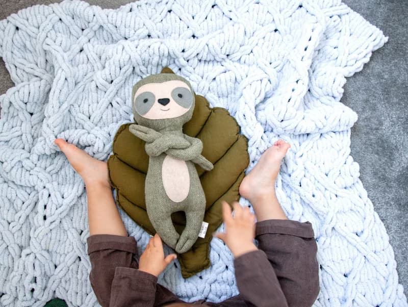 Sloth toy, Sloth plush, Sloth nursery decor, Animal toys for baby, Modern baby