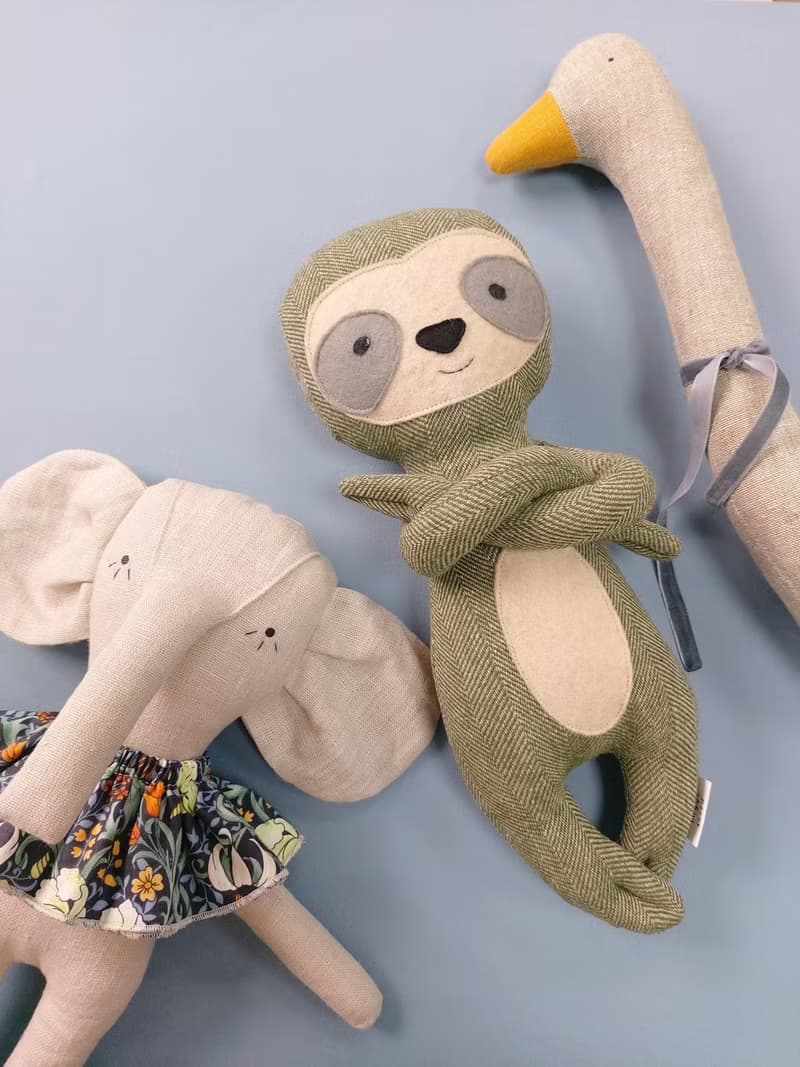 Sloth toy, Sloth plush, Sloth nursery decor, Animal toys for baby, Modern baby