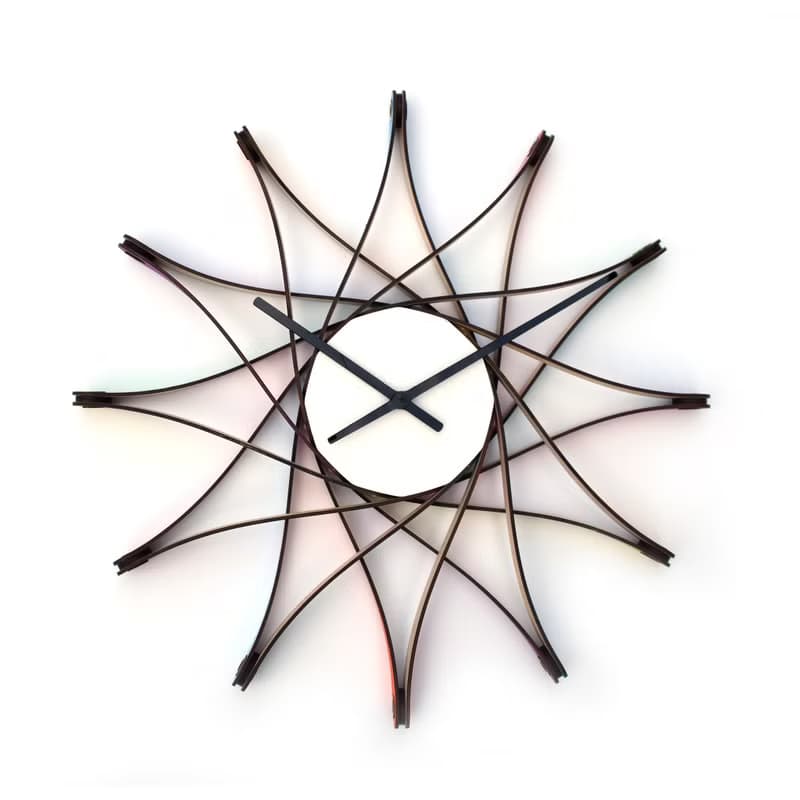 Propeller - 以彎曲膠合板製成的多色木製掛鐘