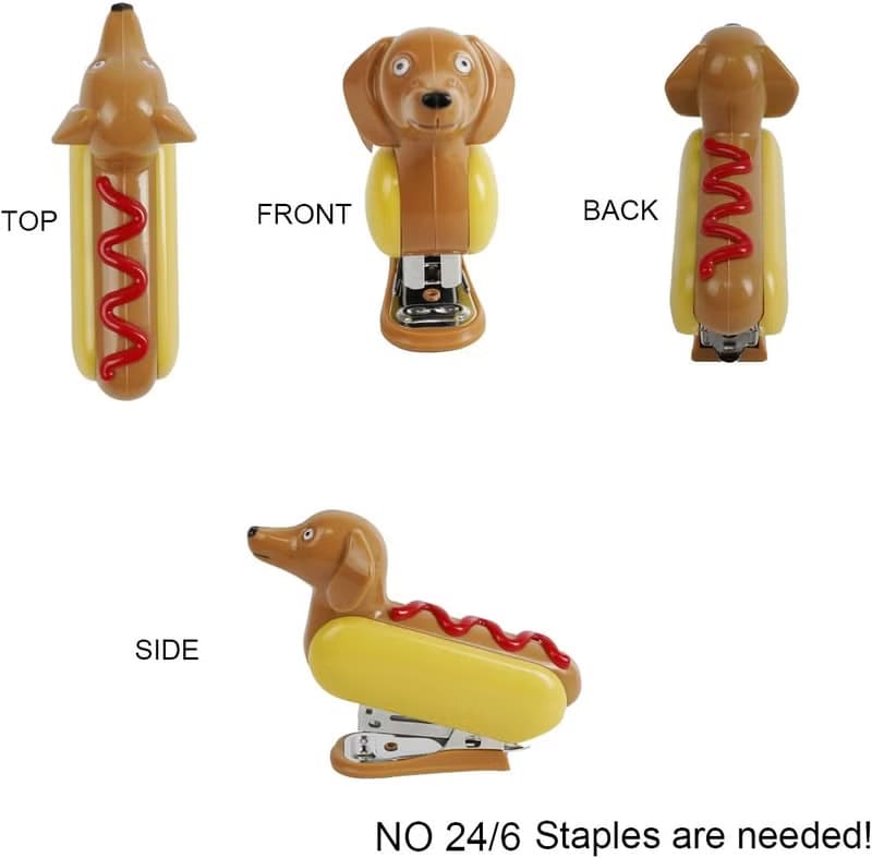 YOBRO Hotdog  熱狗 臘腸狗 訂書機 迷你文具 WSG2375