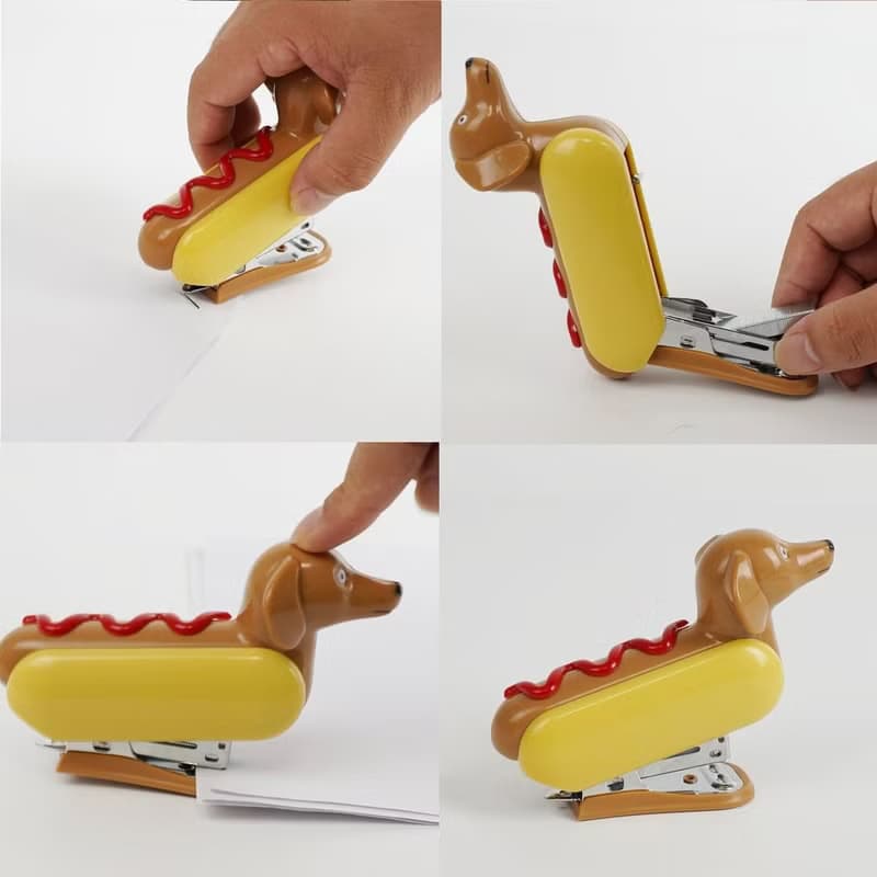 YOBRO Hotdog  熱狗 臘腸狗 訂書機 迷你文具 WSG2375