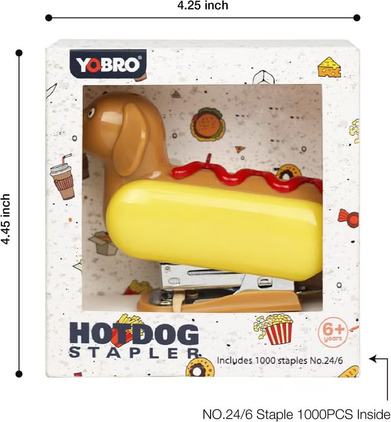YOBRO Hotdog  熱狗 臘腸狗 訂書機 迷你文具 WSG2375
