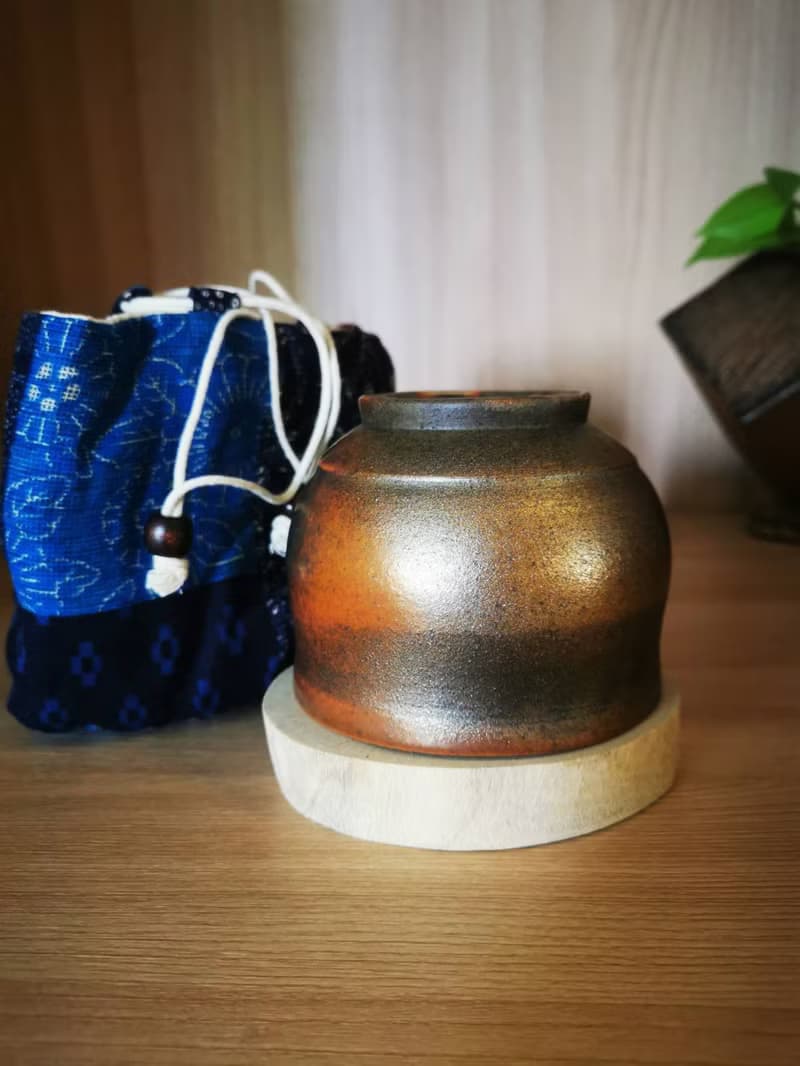 柴燒自然落灰茶杯