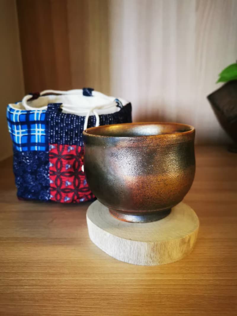 柴燒自然落灰茶杯