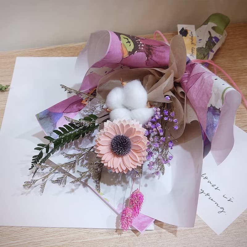 夢境後花園畢業花束中款 /乾燥花束/永生花/太陽花/畢業乾燥花束