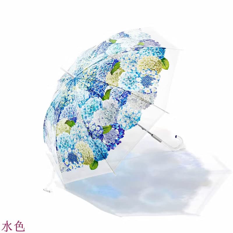 【YOU+MORE!】在雨天綻放的繡球花造型透明雨傘