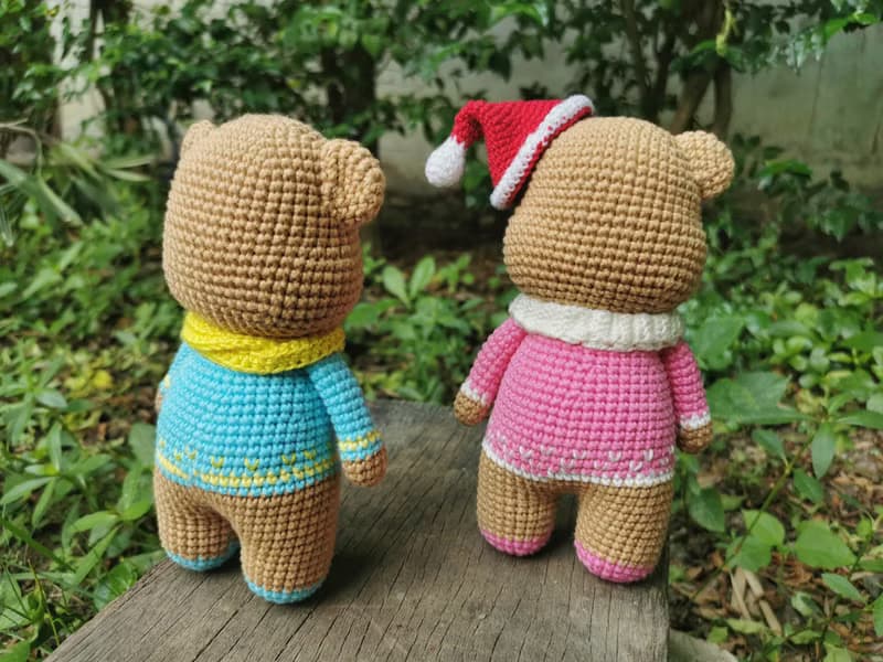 Animal doll crochet bear amigurumi gifts couple aniversary
