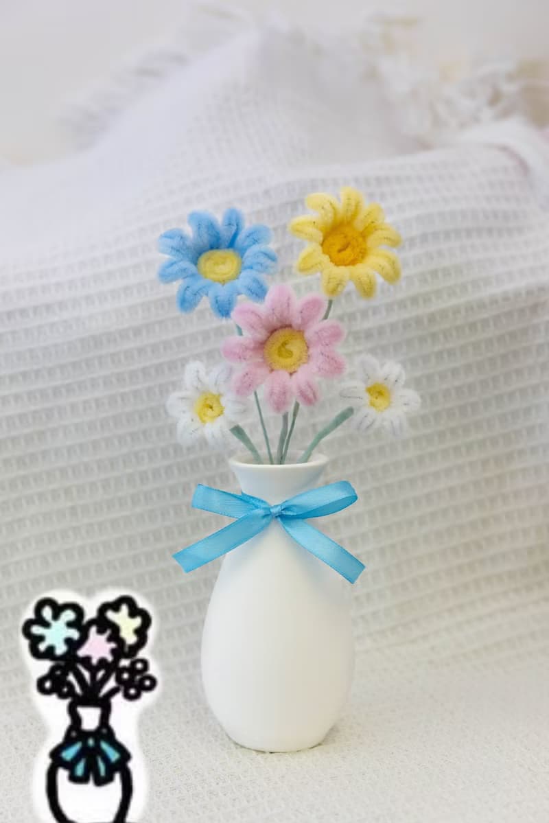 聖誕禮物 藍絲帶回憶瓶 附贈親手綁上的藍絲帶 手工毛根花束