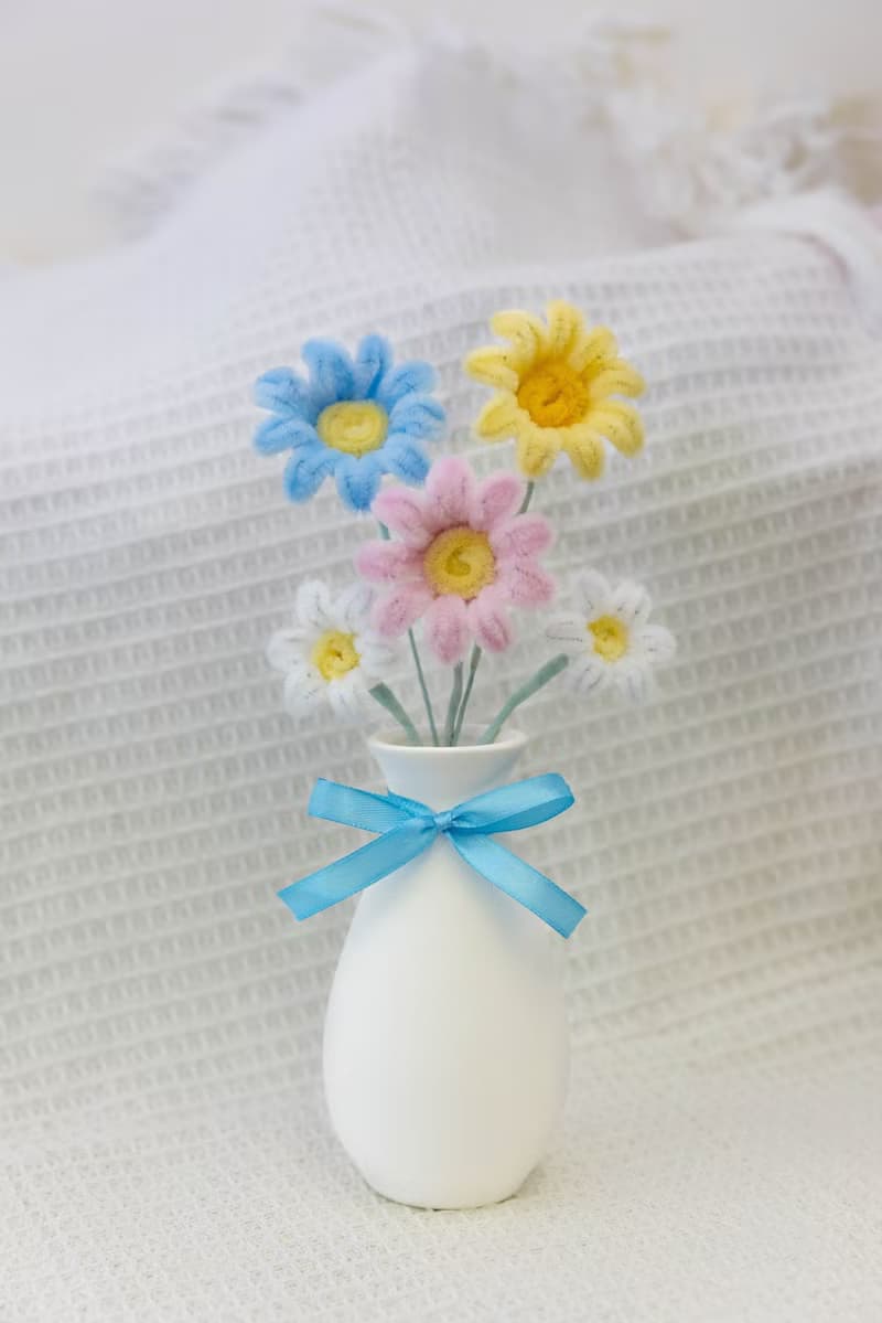 聖誕禮物 藍絲帶回憶瓶 附贈親手綁上的藍絲帶 手工毛根花束