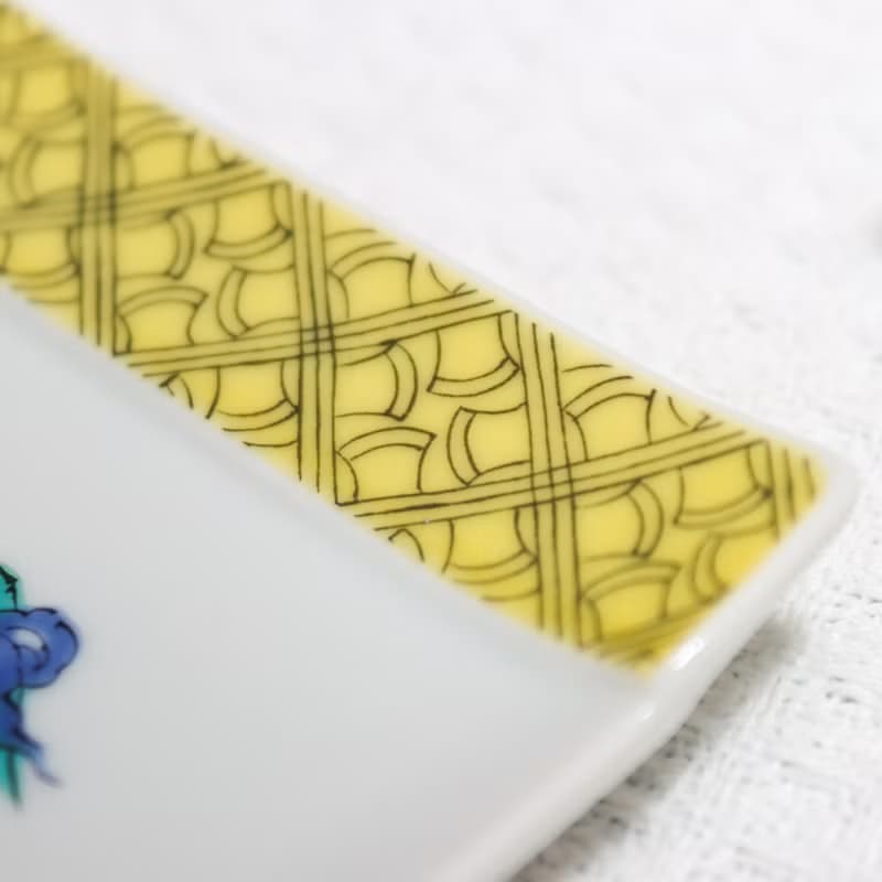 【九谷燒】青郊窯神話故事方盤-金太郎