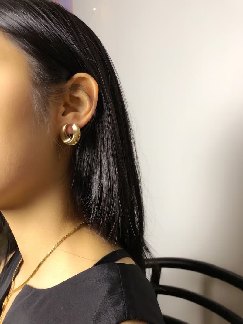 Vintage Monet Abstract Gold Earrings