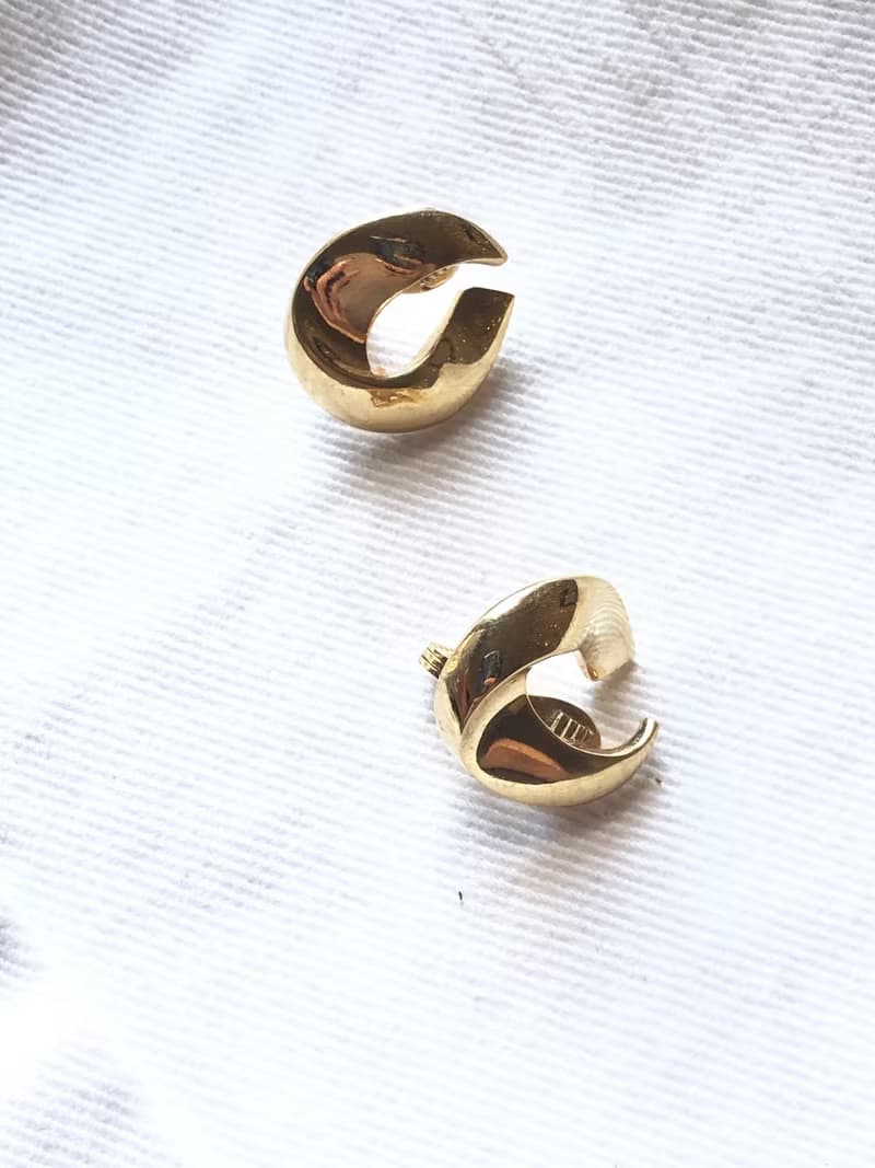 Vintage Monet Abstract Gold Earrings