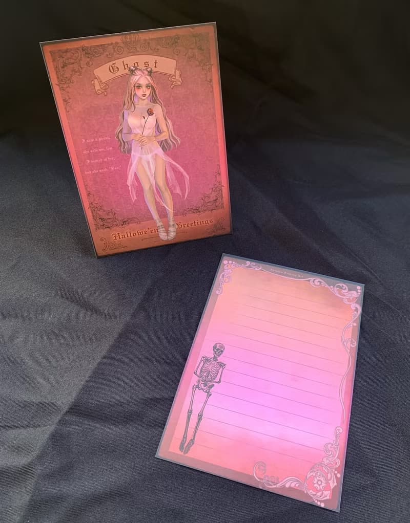 【限量明信片】萬聖節-幽靈新娘(白紗)聖誕禮物 交換禮物
