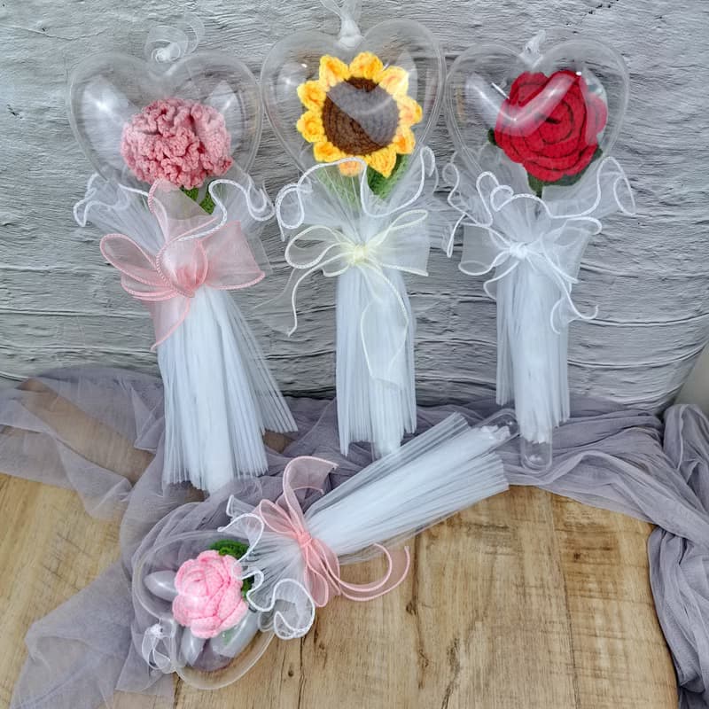 手鉤玫瑰花束 生日禮物 手棒花 花束 畢業 情人節 CRF-038C