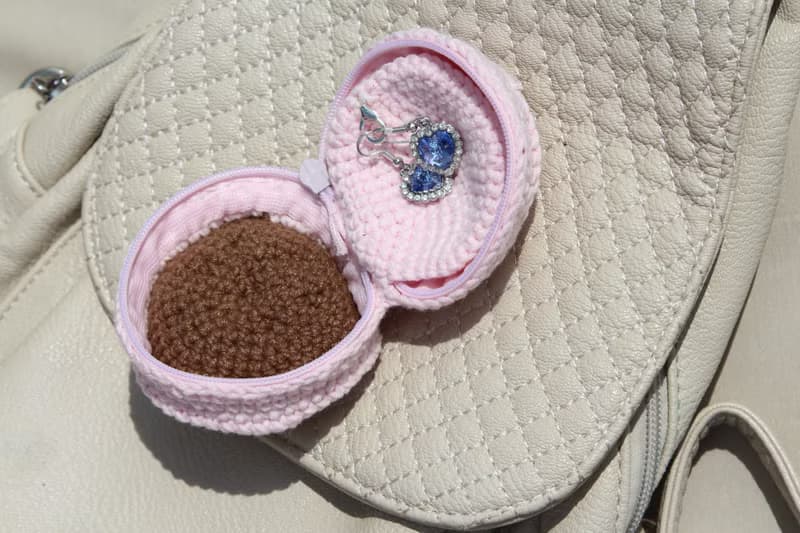 Succulents pot luggage bag organizer. Jewelry storage. Zip pouch.